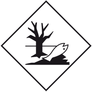 Gefahrgutzettel (Placards) umweltgefährdende Stoffe, Folie, seewasserbeständig, 250x250mm, 100/Rolle Bild 1