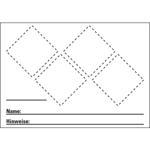 Gefahrstoffetikett zum Selbstbekleben und -beschriften, für 4 Piktos, Folie, 74x52mm, 10 / Bogen Bild 1