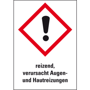 Gefahrensymbol Ausrufezeichen GHS07, reizend, verursacht Augen - und Hautreizungen, Folie, 26x37mm, 12 / Bogen Bild 1