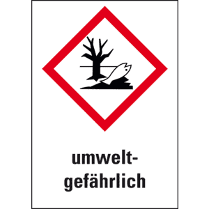Gefahrensymbol Umwelt GHS09, umweltgefährlich, Folie, 26x37mm, 12 / Bogen Bild 1