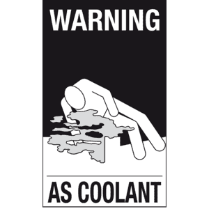 Verpackungskennzeichen für Kühlmittel as coolant, Folie, seewasserbeständig, 250x150mm Bild 1