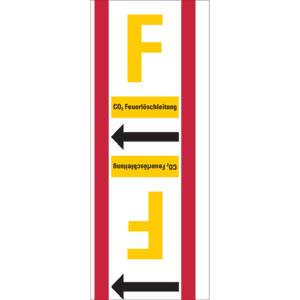 Rohrleitungsband F CO2 Feuerlöschleitung, praxisbewährt, Ø>50mm, 104mm, 33m/Rolle Bild 1