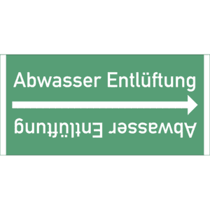 Rohrleitungsband Abwasser Entlüftung, DIN 2403, ab Ø 15mm, grün / weiß, 33m / Rolle Bild 1