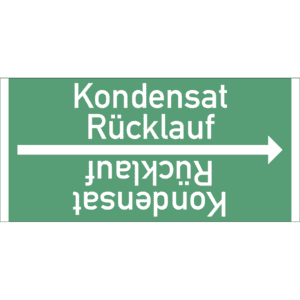 Rohrleitungsband Kondensat Rücklauf, DIN 2403, ab Ø 15mm, grün / weiß, 33m / Rolle Bild 1