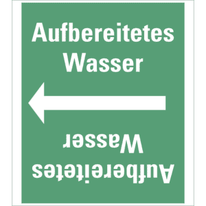 Rohrleitungsband Aufbereitetes Wasser, praxisbewährt, ab Ø 50mm, grün/weiß, 33m/Rolle Bild 1