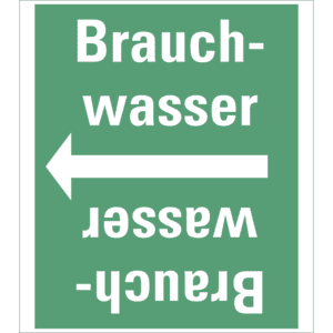 Rohrleitungsband Brauchwasser, praxisbewährt, ab Ø 50mm, grün / weiß, 33m / Rolle Bild 1