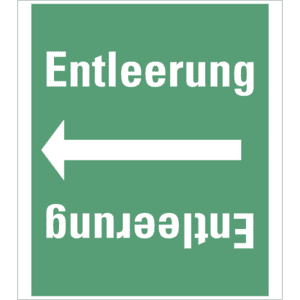 Rohrleitungsband Entleerung, praxisbewährt, ab Ø 50mm, grün / weiß, 33m / Rolle Bild 1