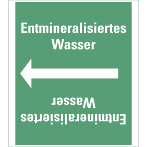 Rohrleitungsband Entmineralisiertes Wasser, praxisbewährt, ab Ø 50mm, grün/weiß, 33m/RO Bild 1