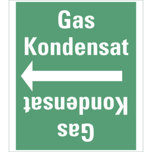 Rohrleitungsband Gas Kondensat, praxisbewährt, ab Ø 50mm, grün / weiß, 33m / Rolle Bild 1