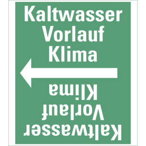 Rohrleitungsband Kaltwasser Vorlauf Klima, praxisbewährt, ab Ø 50mm, grün/weiß, 33m/Rolle Bild 1