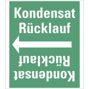 Rohrleitungsband Kondensat Rücklauf, praxisbewährt, ab Ø 50mm, grün/weiß, 33m/Rolle Bild 1