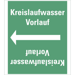Rohrleitungsband Kreislaufwasser Vorlauf, praxisbewährt, ab Ø 50mm, grün/weiß, 33m/Rolle Bild 1