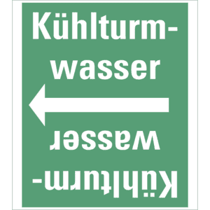 Rohrleitungsband Kühlturmwasser, praxisbewährt, ab Ø 50mm, grün / weiß, 33m / Rolle Bild 1