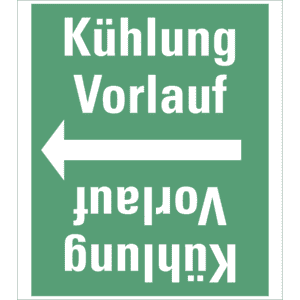 Rohrleitungsband Kühlung Vorlauf, praxisbewährt, ab Ø 50mm, grün / weiß, 33m / Rolle Bild 1