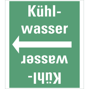 Rohrleitungsband Kühlwasser, praxisbewährt, ab Ø 50mm, grün / weiß, 33m / Rolle Bild 1