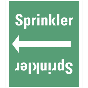 Rohrleitungsband Sprinkler, praxisbewährt, ab Ø 50mm, grün / weiß, 33m / Rolle Bild 1