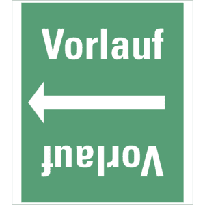 Rohrleitungsband Vorlauf, praxisbewährt, ab Ø 50mm, grün / weiß, 33m / Rolle Bild 1