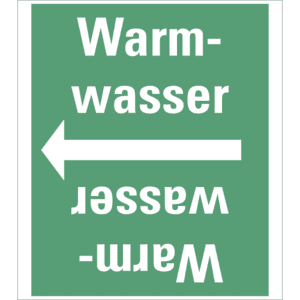 Rohrleitungsband Warmwasser, praxisbewährt, ab Ø 50mm, grün / weiß, 33m / Rolle Bild 1