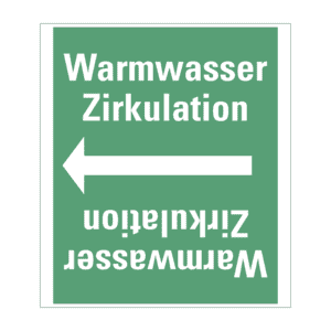 Rohrleitungsband Warmwasser Zirkulation, praxisbewährt, ab Ø 50mm, grün/weiß, 33m/Rolle Bild 1