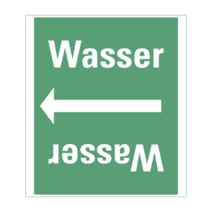 Rohrleitungsband Wasser, praxisbewährt, ab Ø 50mm, grün / weiß, 33m / Rolle Bild 1