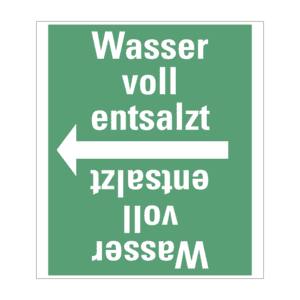 Rohrleitungsband Wasser voll entsalzt, praxisbewährt, ab Ø 50mm, grün/weiß, 33m/Rolle Bild 1