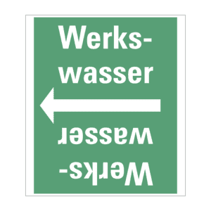 Rohrleitungsband Werkswasser, praxisbewährt, ab Ø 50mm, grün / weiß, 33m / Rolle Bild 1