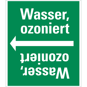 Rohrleitungsband Wasser, ozoniert, praxisbewährt, ab Ø 50mm, grün/weiß, 33m/Rolle Bild 1