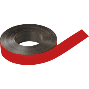 Magnetband, individuell beschriftbar, zum Zuschneiden, rot, 40mm, 30m / Rolle Bild 1