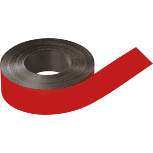 Magnetband, individuell beschriftbar, zum Zuschneiden, rot, 50mm, 30m / Rolle Bild 1