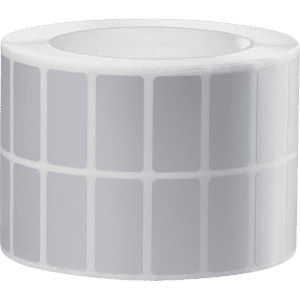 Polyesteretikett, für Thermotransferdrucker, silber, 25,4 x 50,8mm, 3000 / Rolle Bild 1