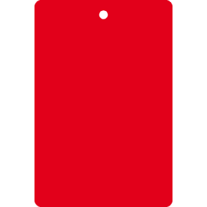 Kollianhänger, blanko, rot, Kunststoff, 1 Befestigungsloch, 64x120mm, 500 / Verpackungseinheit Bild 1