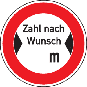 Verkehrszeichen Nr. 264 Verbot für Fahrzeuge, Breite, ZnW., Aluminium RA0, Ø 600mm Bild 1