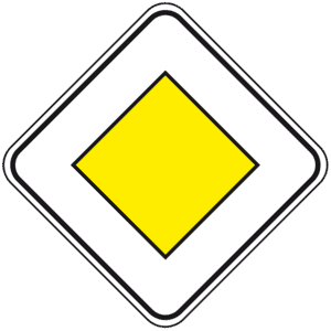 Verkehrszeichen Vorfahrtsstraße, Nr. 306, Aluminium RA1, reflektierend, 600x600mm Bild 1