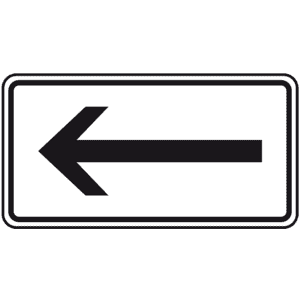 Schild Pfeil linksweisend, Aluminium RA0, reflektierend, 420 x 231mm Bild 1