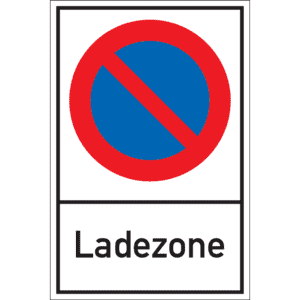 Parkverbotsschild Ladezone, Aluminium, 400 x 600mm Bild 1