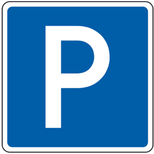Parkplatzschild, ohne Zusatztext, Aluminium RA1, Anit- Sticker, 600 x 600mm Bild 1
