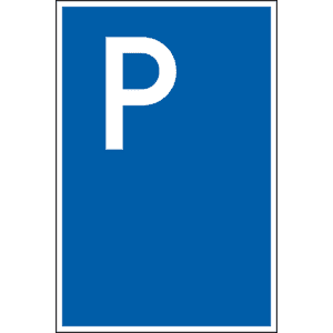 Parkplatzschild, Nr. 315 ohne Zusatztext, spitze Ecken, Aluminium, 400x600mm Bild 1