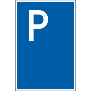 Parkplatzschild, Nr.315 ohne Zusatztext, Kunststoff, spitze Ecken