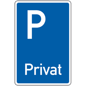 Parkplatzschild Privat, Aluminium RA0, reflektierend, 600 x 900mm Bild 1