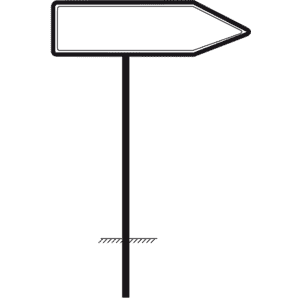 Rohrrahmen für Verkehrsschilder 1400 x 350mm, Stahl, feuerverzinkt Bild 1