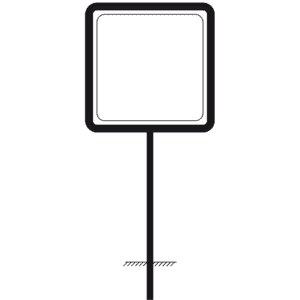 Rohrrahmen für Verkehrsschilder 600 x 600mm, Stahl, feuerverzinkt Bild 1