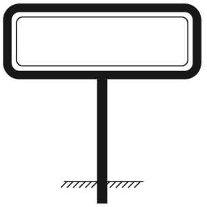 Rohrrahmen, feuerverzinkt, 1m Bodenfreiheit, für Schilderformat 594 x 210mm Bild 1