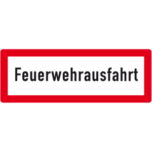 Hinweisschild Feuerwehrausfahrt, Aluminium RA0, reflektierend, 594 x 210mm Bild 1