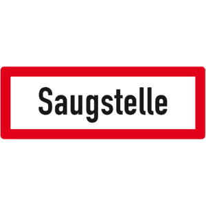 Feuerwehr- Hinweisschild Saugstelle, Aluminium RA0, reflektierend, 594 x 210mm Bild 1