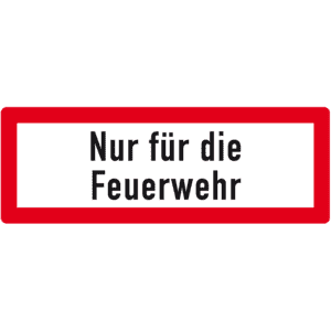 Hinweisschild Nur für die Feuerwehr, Aluminium RA0, reflektierend, 594 x 210mm Bild 1