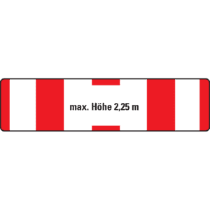 Verkehrszeichen Nr. 600, Höhenleitmal, Text oder Zahl nach Wunsch, Aluminium RA0, 1000x250mm Bild 2