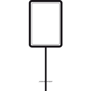 Rohrrahmen, für hochformatige Verkehrsschilder, Stahl, feuerverzinkt, 600 x 900mm Bild 1