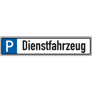 Parkplatzreservierungsschild Dienstfahrzeug, mit Befestigungsset 1, 520 x 110mm Bild 1