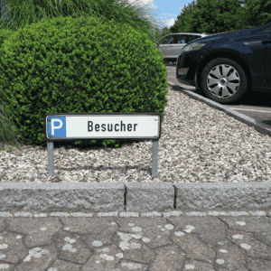 Parkplatzreservierungsschild Kunden, mit Befestigungsset 1, 520 x 110mm Bild 3