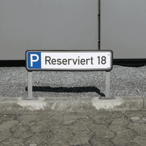 Parkplatzreservierungsschild Kurzparker, mit Befestigungsset 2, 520 x 110mm Bild 3